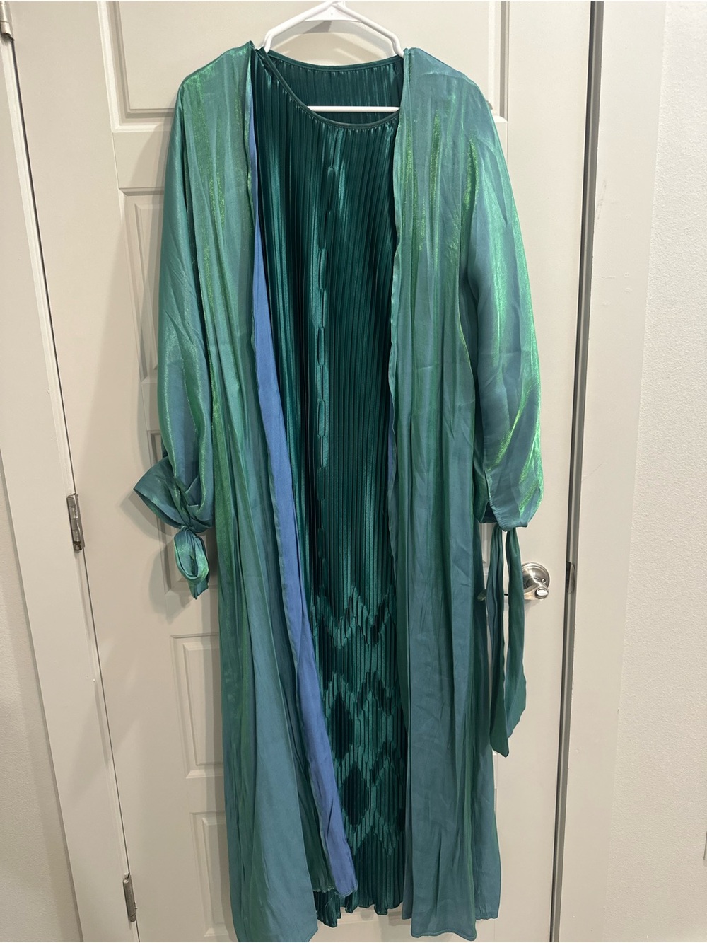 Green and Blue Abaya Set